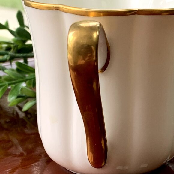 Vtg NORITAKE Ivory Gold Trim Mini Sugar & Creamer Set 2pcs - Picture 5 of 12